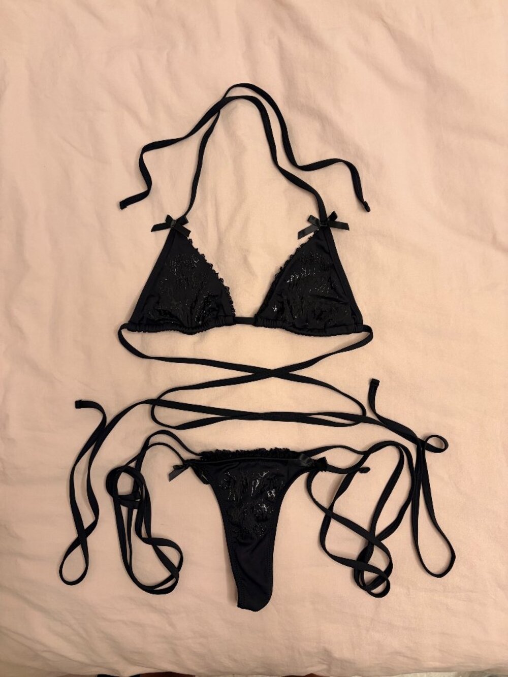 Named Collective Bad Romance Black Bikini Set S/M NWOT